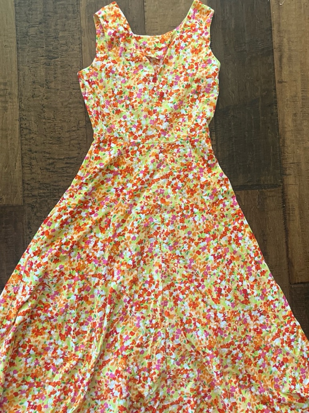 Real Comfort 100% cotton ditsy floral fit and flare sleeveless sundress Sz.10